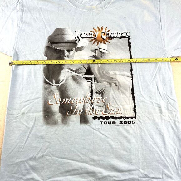 Kenny Chesney Somewhere in the Sun 2005 Tour T-Shirt Light Blue Size - Picture 10 of 13